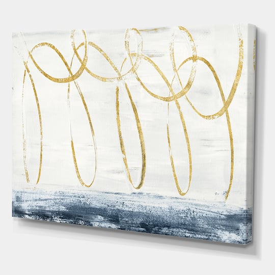 Designart - Gold Abstract Geometric Shape